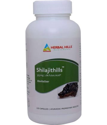 Herbal Hills Pure and Natural Shilajit/Shilajeet Resin - Cap 120