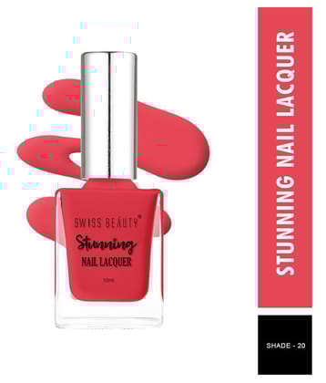 Swiss Beauty Stunning Nail Polish Red Crme Pack of 3 10 mL