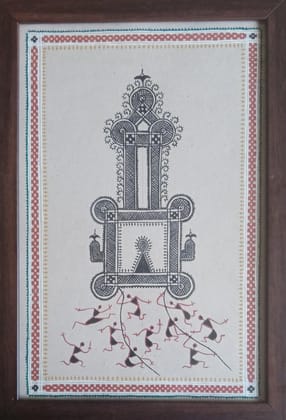 Chittara Chariot Delicate Painting Bamboo Thread Art