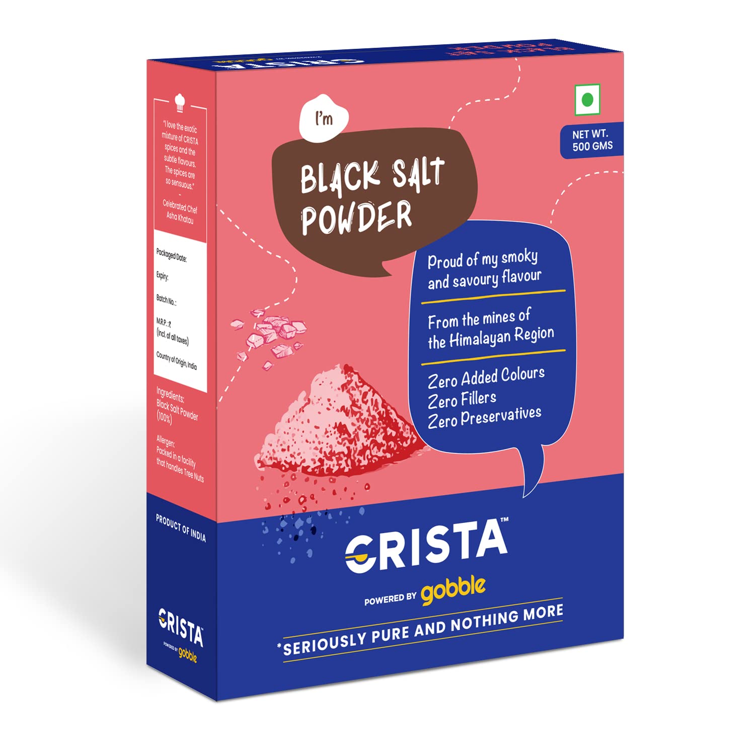 CRISTA Black Salt Powder, 500 gm