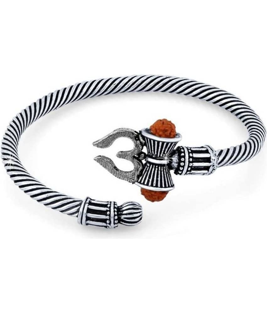 DvR ClicK Adjustable Trishul Damroo Rudraksha Bahubali Kada Bracelet Mahakal For Men Boys Girls