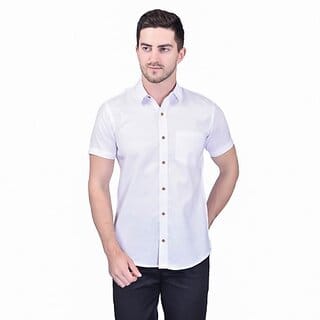 PrintCulture PRINTCULTR Men Regular Fit Solid Button Down Collar Casual Shirt