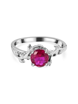 Vintage Ruby Ring In 925 Silver-10