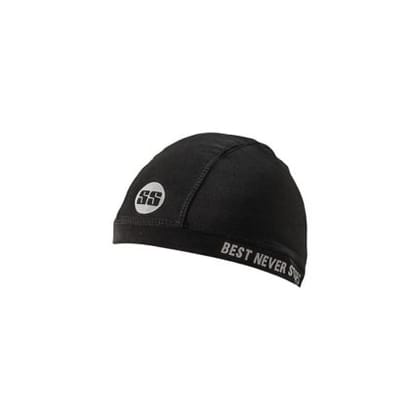 SS Cricket Helmet Skull Plain Cap Black