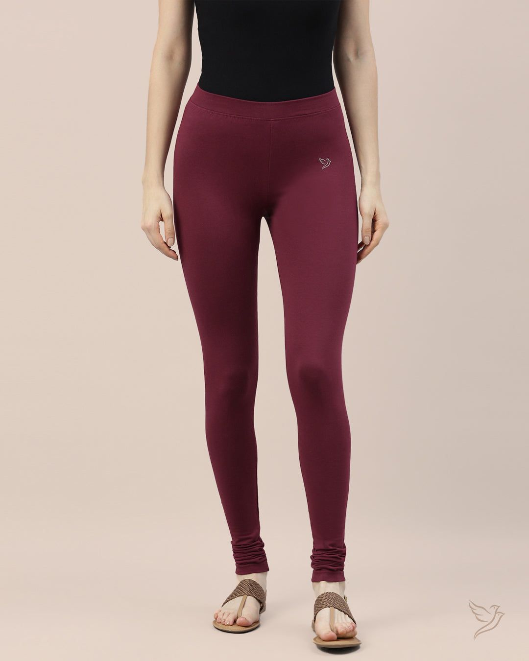 Cotton Churidar Legging - Grape Vine-S / Grape Vine