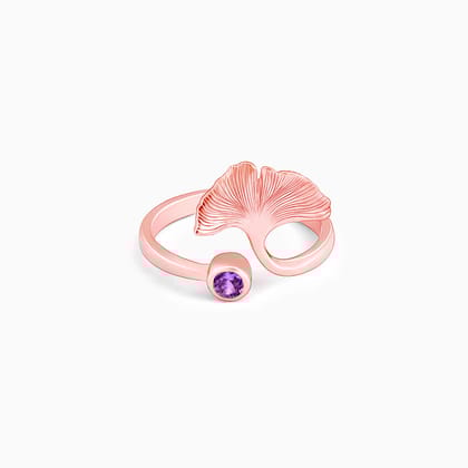 Rose Gold Gingko of Hope Ring