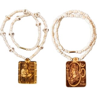 Abhimantrit-Bageshwardham Mala Hanuman Ji Tulsi Mala Beads Wood Necklace Abhimantrit-Bageshwardham Mala Hanuman Ji Tulsi Mala Beads Wood Necklace
