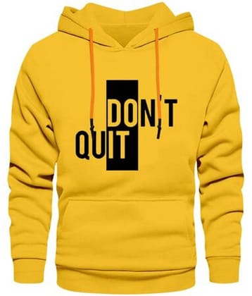 Try This Cotton Blend Hooded Men's Sweatshirt - Yellow ( Pack of 1 )