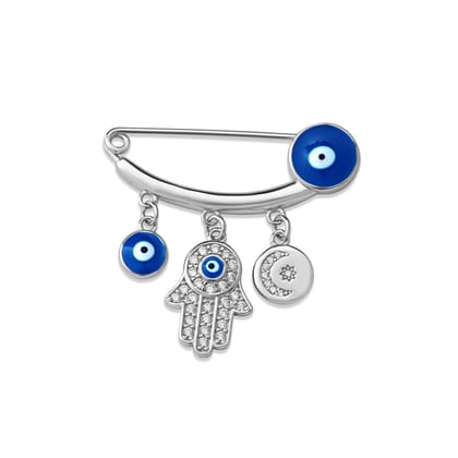 Eye of Serenity Sterling Silver Lapel Pin for Men