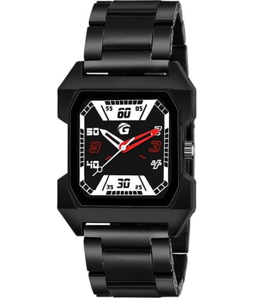 PIRASO Black Stainless Steel Analog Men's Watch