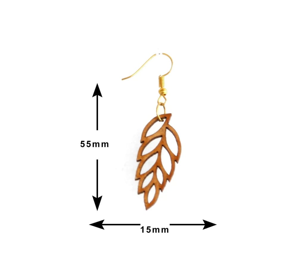 Handcrafted Wooden Earrings Set - 4 Pairs of Unique and Playful Designs