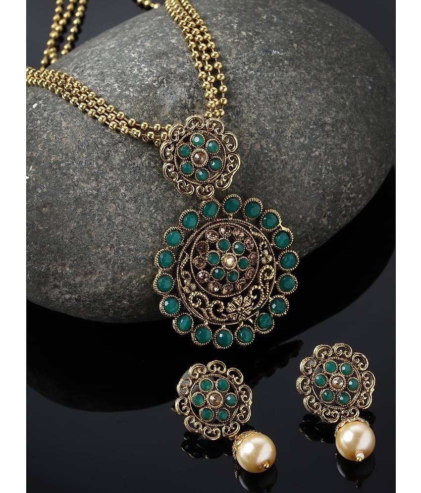 Sukkhi Green Alloy Necklace Set ( Pack of 1 )