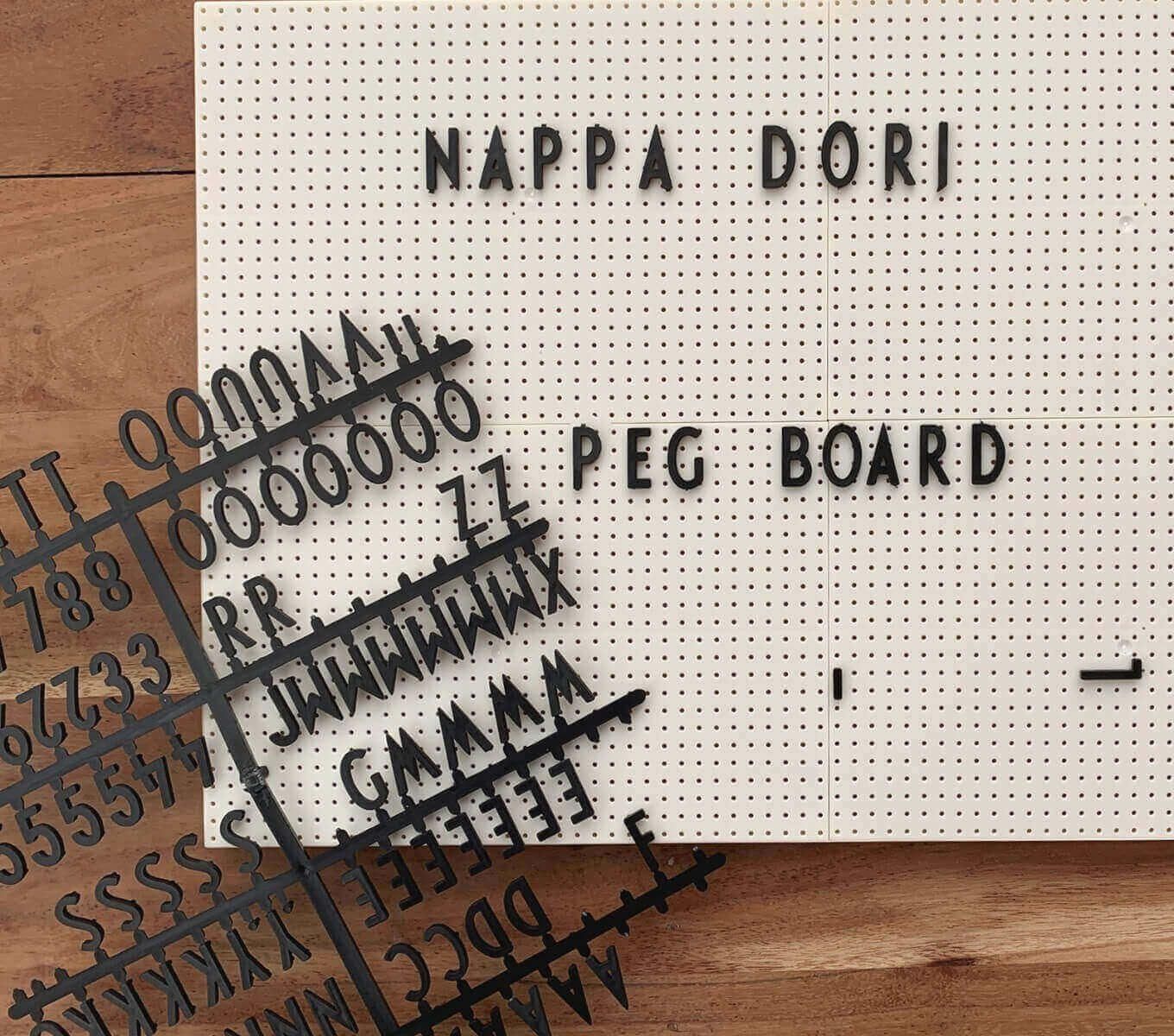 PEG BOARD ALPHABETS-Ivory