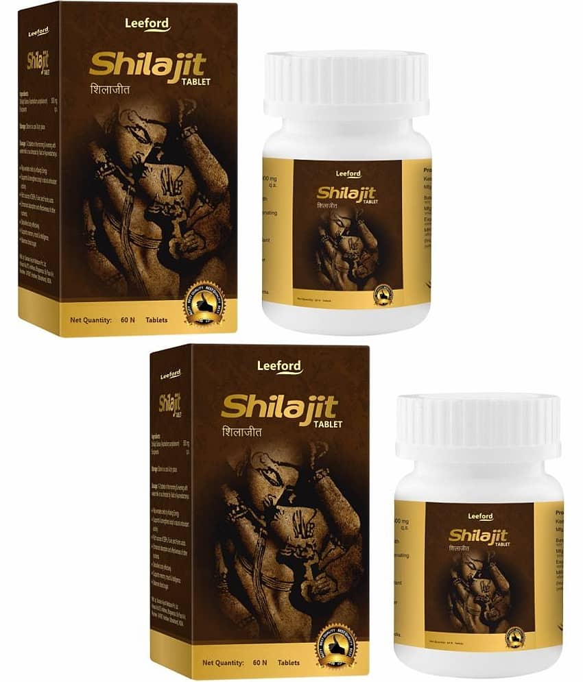 Leeford Shilajit Tablets Pack of 2 ( 60 Tab Each)