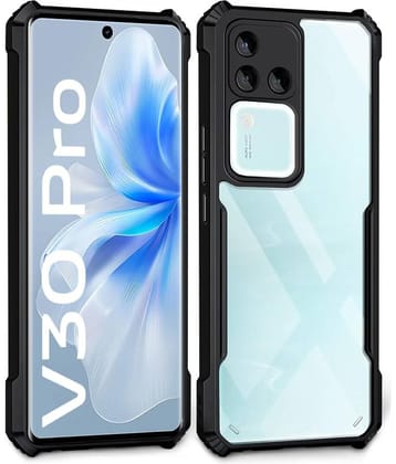 VAKIBO Plain Cases Compatible For Rubber Vivo V30 Pro ( Pack of 1 )