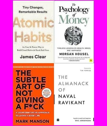 Atomic Habits + The Psychology of Money + The Subtle Art + The Almanack Of Naval Ravikant
