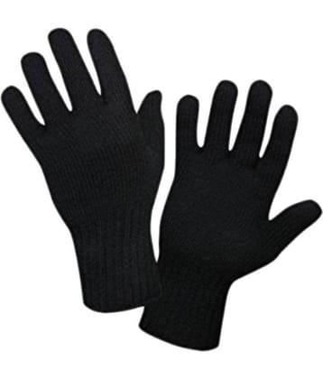 Tahiro Black Woollen Full Finger Gloves - Pack Of 1