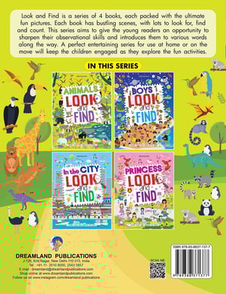Animals Look and Find Activity Book - More than 1200 Objects to Find, 24 Pages [Paperback] Dreamland Publications