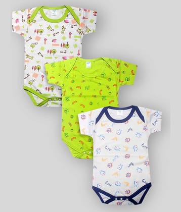 INFANT Pack of 3 Baby Boys Cotton Bodysuit ( Multi Color )
