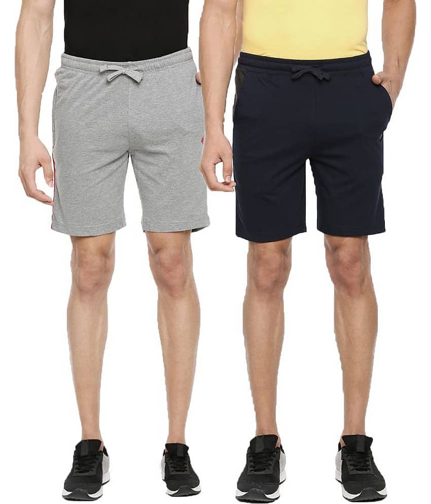 Dollar Athleisure - Multi Cotton Men's Shorts ( Pack of 2 )