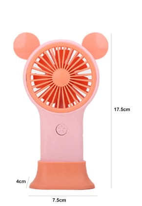 Rechargeable Mini Fan, Cute Deer Portable Handheld Fan with 3 Speeds, Small Personal Fan for Home Office Travel (Green)
