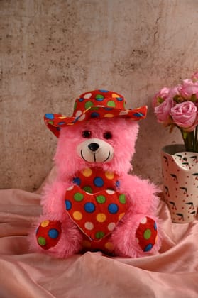 Soft Toy (pink and red teddy bear)