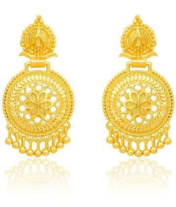 LUV FASHION Golden Chandbalis Earrings ( Pack of 1 )