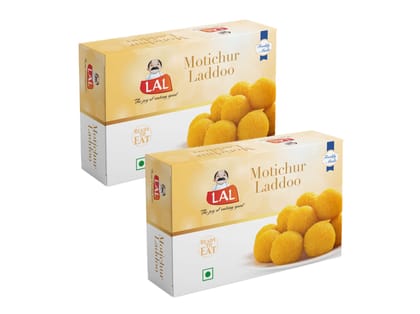 Lal Sweets Motichur Laddoo - (200g - Pack of 2) Lal Sweets Motichur Laddoo - (200g - Pack of 2)