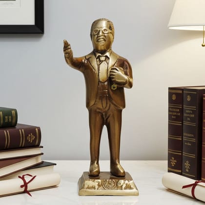 Brass Showpiece Ambedker Standing Statue - Motivational Leader Statue, Height : 7 Inch (BSMAS327 M)