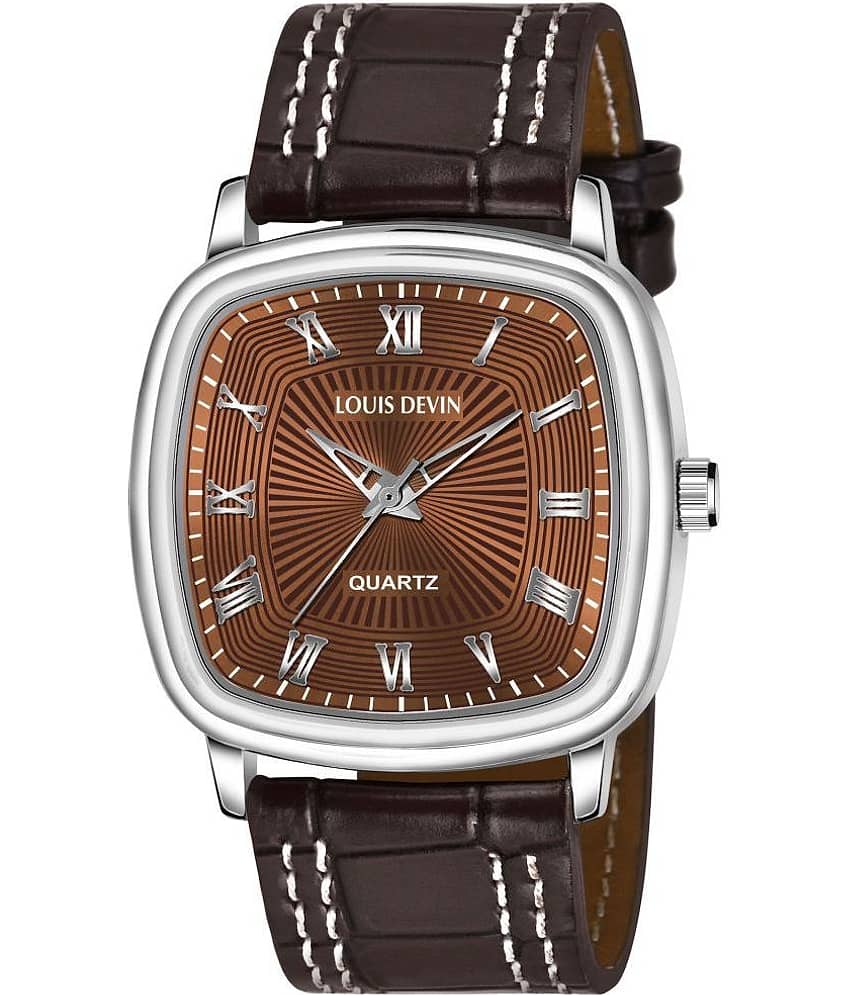 LOUIS DEVIN - Brown Leather Analog Men's Watch