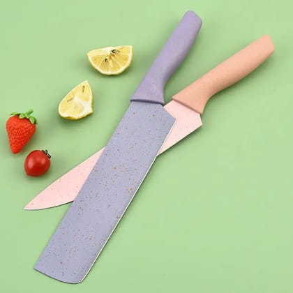 Alunari 6-Piece Colorful Kitchen Knife Set  Non-Stick High Carbon Stainless Steel s, & Durable Cutting Knives for Slicing, Paring, and Cooking