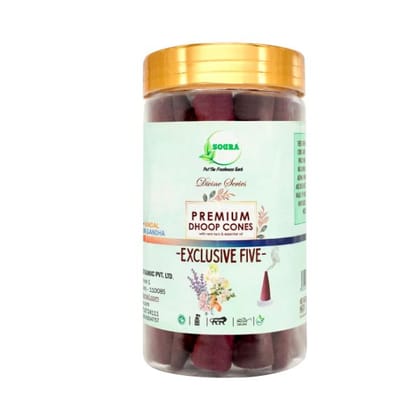 Sogra Devine Series Premium Exclusive Five Dhoop Cones 150 Gms (Pack Of 1)