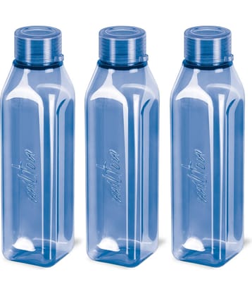 Milton Prime 1000 Pet Water Bottle, Set of 3, 1 Litre Each, Blue