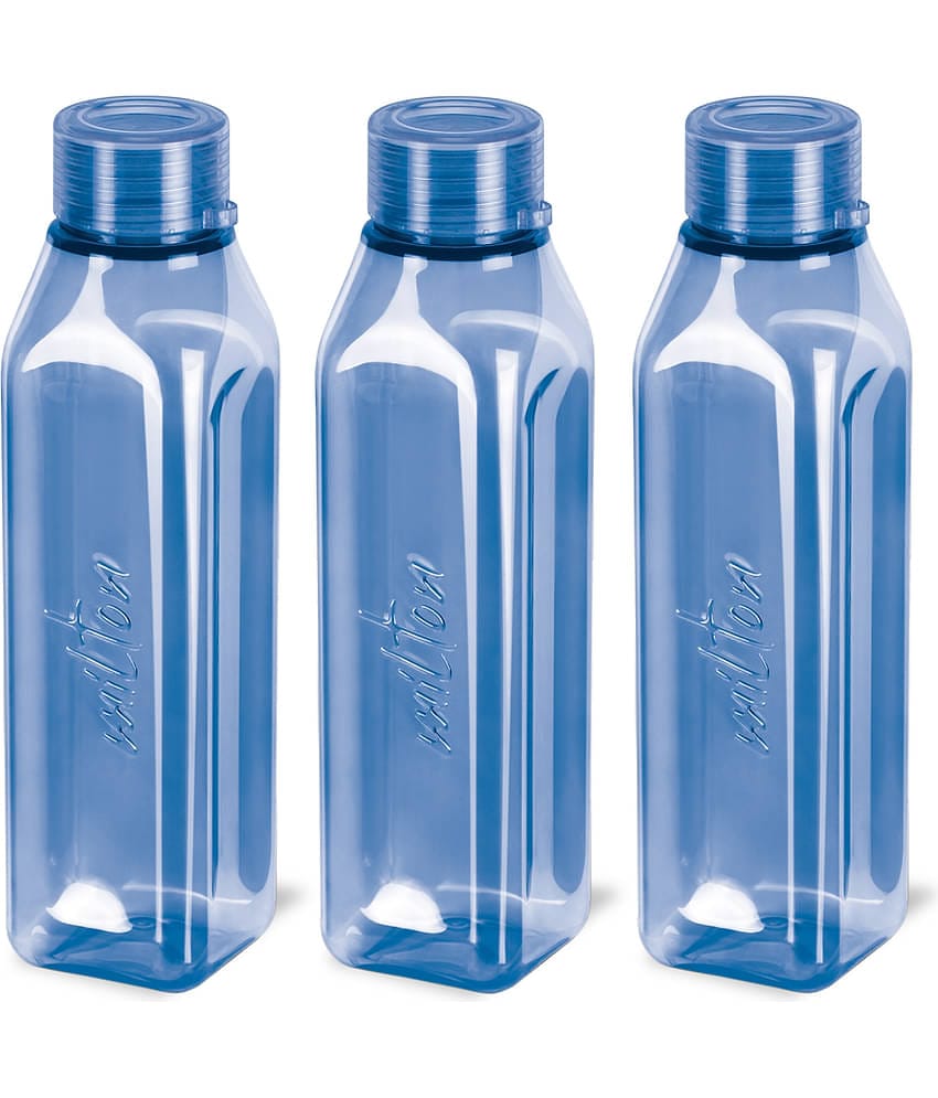 Milton Prime 1000 Pet Water Bottle, Set of 3, 1 Litre Each, Blue