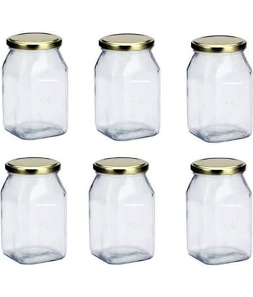 AFAST Coockes Jar Glass Transparent Dal Container ( Set Of 6 )