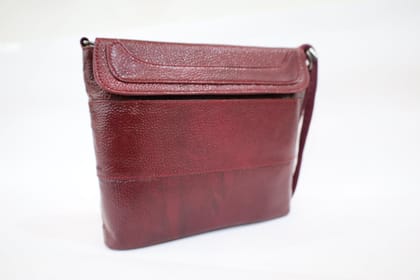 TULIP Traditional Artisians' Upliftment Livelihood Program Premium Leather Crossbody Bag, Burgundy, Multiple Compartments, Adjustable Strap, Zipper Closure, Classic Design TULIP Traditional Artisians' Upliftment Livelihood Program Premium Leather Crossbody Bag, Burgundy, Multiple Compartments, Adjustable Strap, Zipper Closure, Classic Design