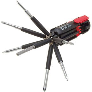 Multi-screwdriver letsgrab 8 in 1 Multi-function Screwdriver Kit, Tool Kit Set + 6 LED light Torch
