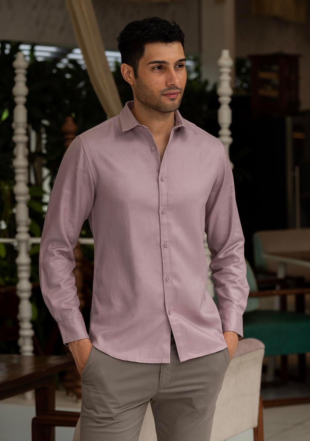 Tencel™ Shirt in Elderberry-S · 38 - 39''