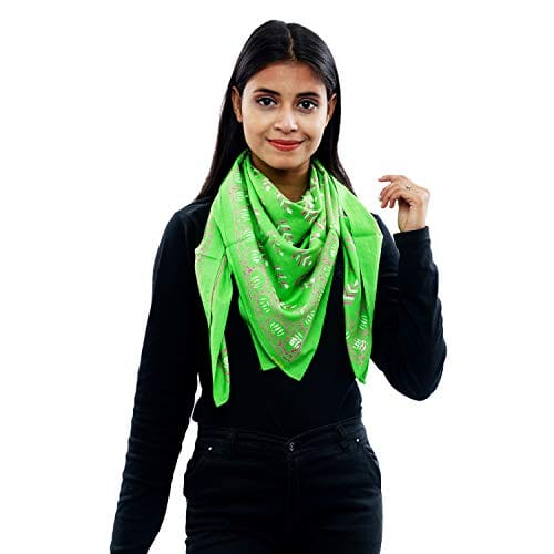 Eri Silk Printed Scarf Yellow