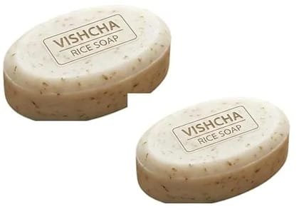 VISHCHA'S Natural Skin brightening Rice Soap Combo (Pack of 2)
