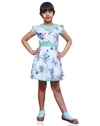 DE CHEVALERiE en Rouge  - Daisy Robin Frock- White  5- 6 Years
