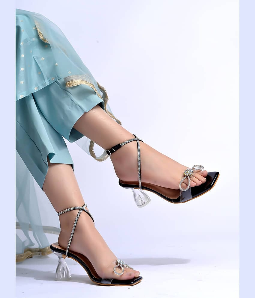 Stylestry Black Women's Sandal Heels