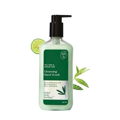 Better Body Bombay Cleansing Hand Wash - Tea Tree & Kaffir Lime, Moisturizing, Anti-Microbial, 300 ml