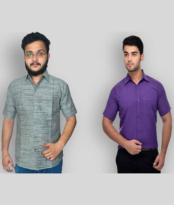 DESHBANDHU DBK - Multicolor Cotton Regular Fit Men's Formal Shirt (Pack of 2)