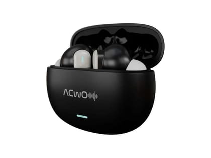 Acwo DwOTS 727 V2 New Version, in-Ear True Wireless Earbuds, 42-Hour Playtime, Pure Audio Technology, 25Db ANC, Sonic Shield Enc with 4 Mics - Cosmic Black