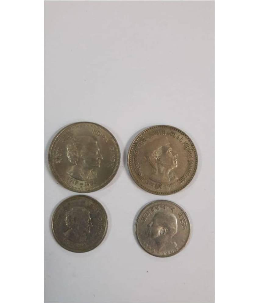 5 Rupi And 50 Paise Indira Nehru Coins - Good Condition - GOOD FOR COLLECTION - GREAT FOR GIFTING