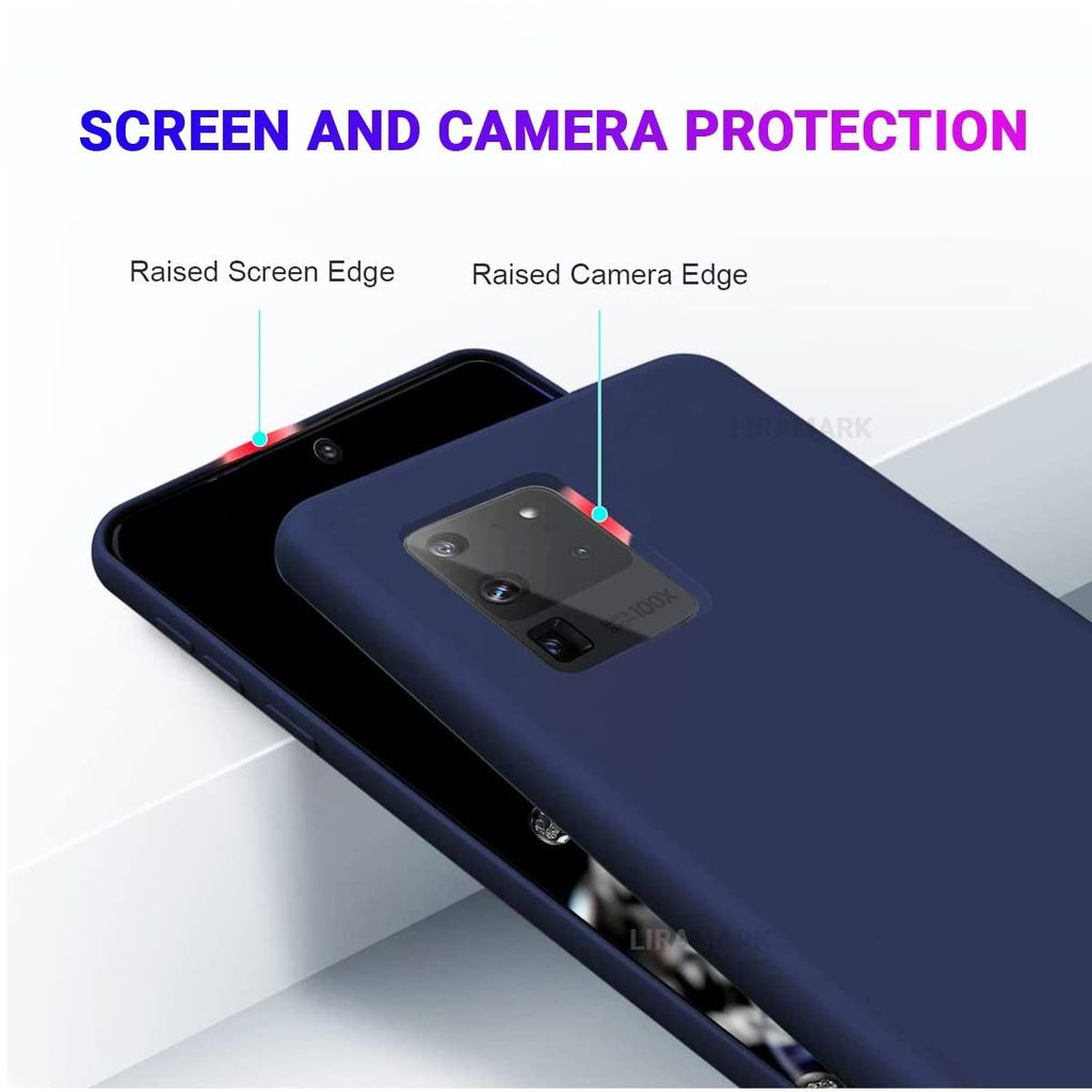 LIRAMARK Liquid Silicone Soft Back Cover Case for Samsung Galaxy S20 Ultra / S20 Ultra 5G