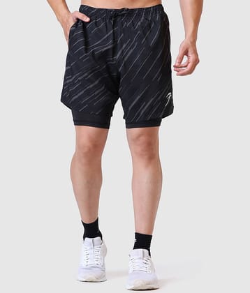 Fuaark Black Polyester Men's Running Shorts ( Pack of 1 )