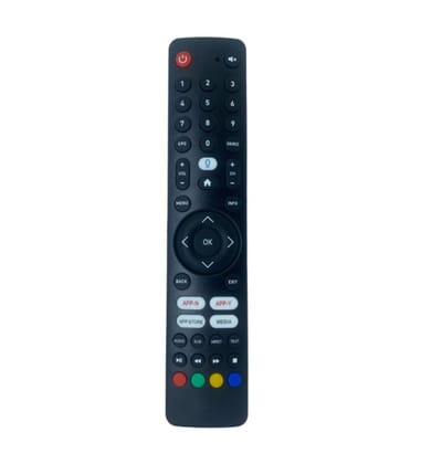 Smart TV Remote No. 1090 with App Store - Media Functions- Compatible-Replacement for Elista Smart TV LCD-LED Remote Control (Black)