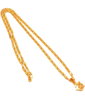 Jewar Mandi - Gold Men's Religious Pendant With Chain ( Pack of 1 )